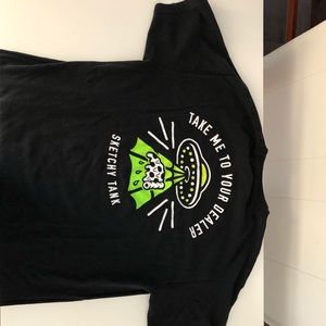 Sketchy Tank Ufo Pizza Shirt